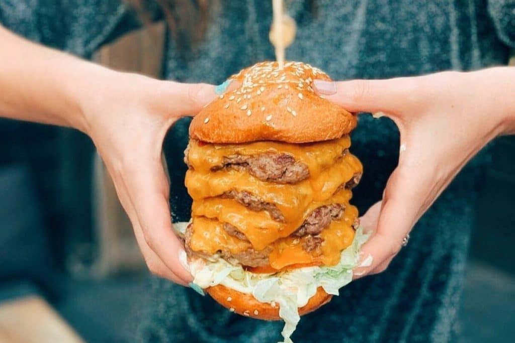 a photo of a big burger