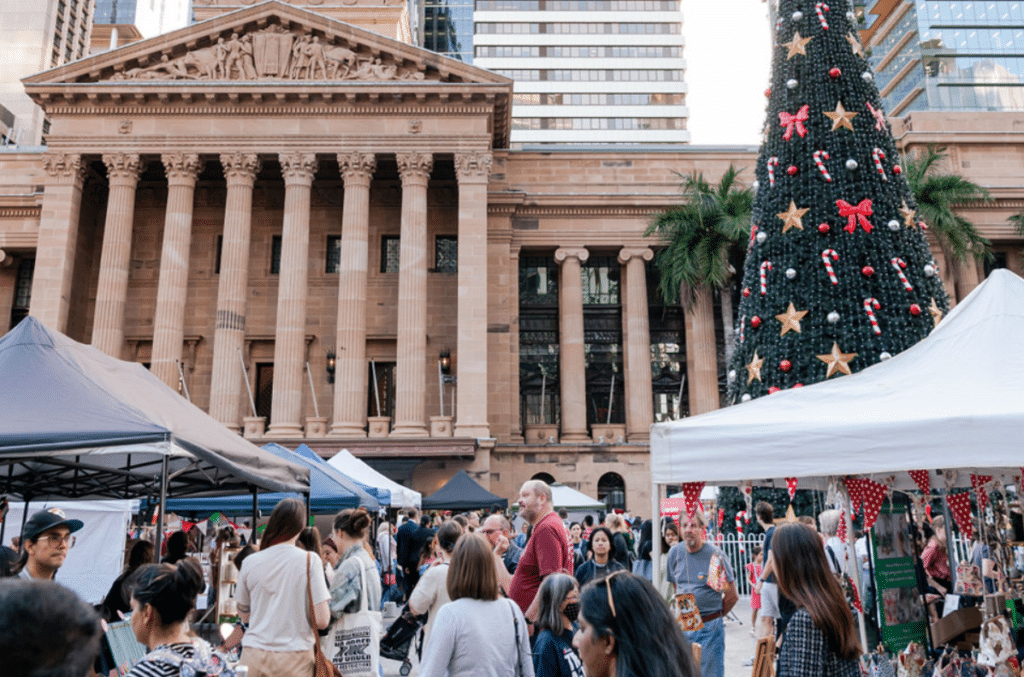 a photo of the brisstyle christmas market