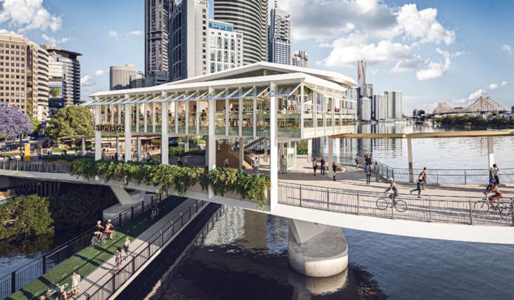 Brisbane Will Soon Be Home To A Car-Free Bridge With An Overwater Bar And Restaurant Built In