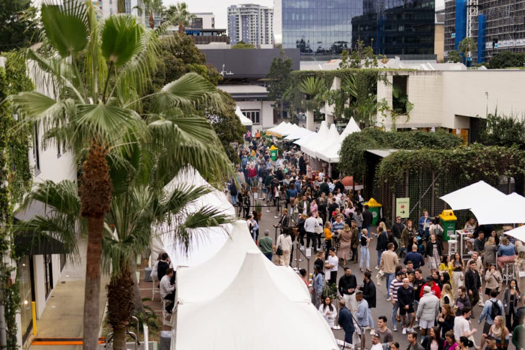 an aerial photo of the james street food and wine trail