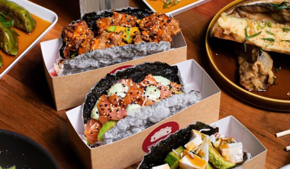 This Japanese Dumpling Bar Has Just Added Sumo-Sized Sushi Tacos To Its Menu
