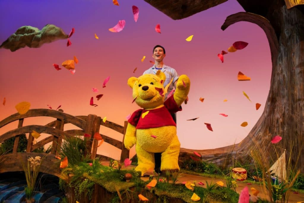 a photo still from the winnie the pooh musical
