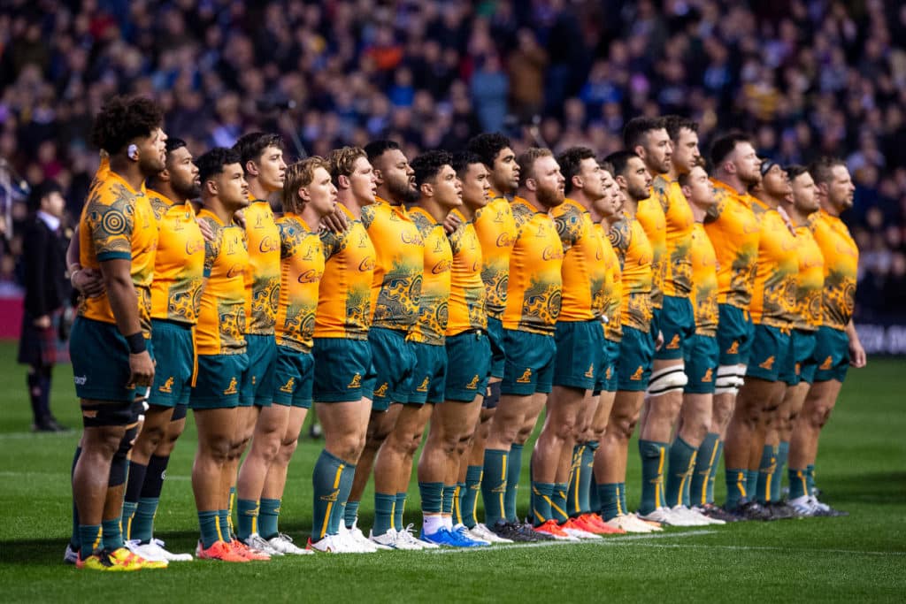 a photo of the wallabies australian rugby team