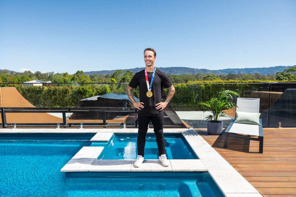 a photo of logan martin at his Gold Coast home